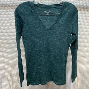 HEATHERED DEEP TEAL LONG SLEEVE SHIRT